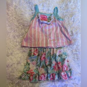 XS Baby Girl Boutique Shorts & Tank Set